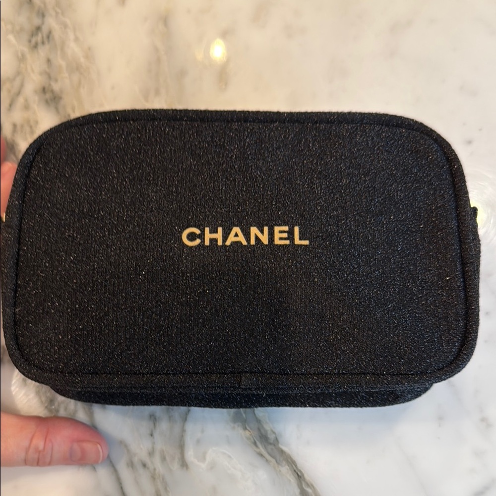 Chanel Black and Gold Pouch